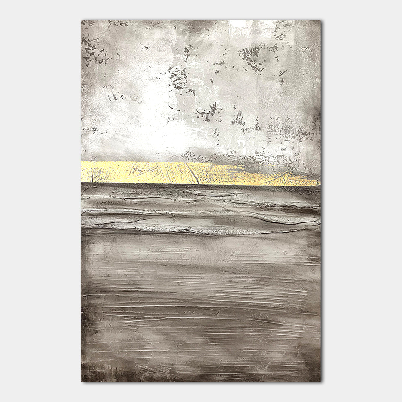 Golden Horizon Abstract Canvas A