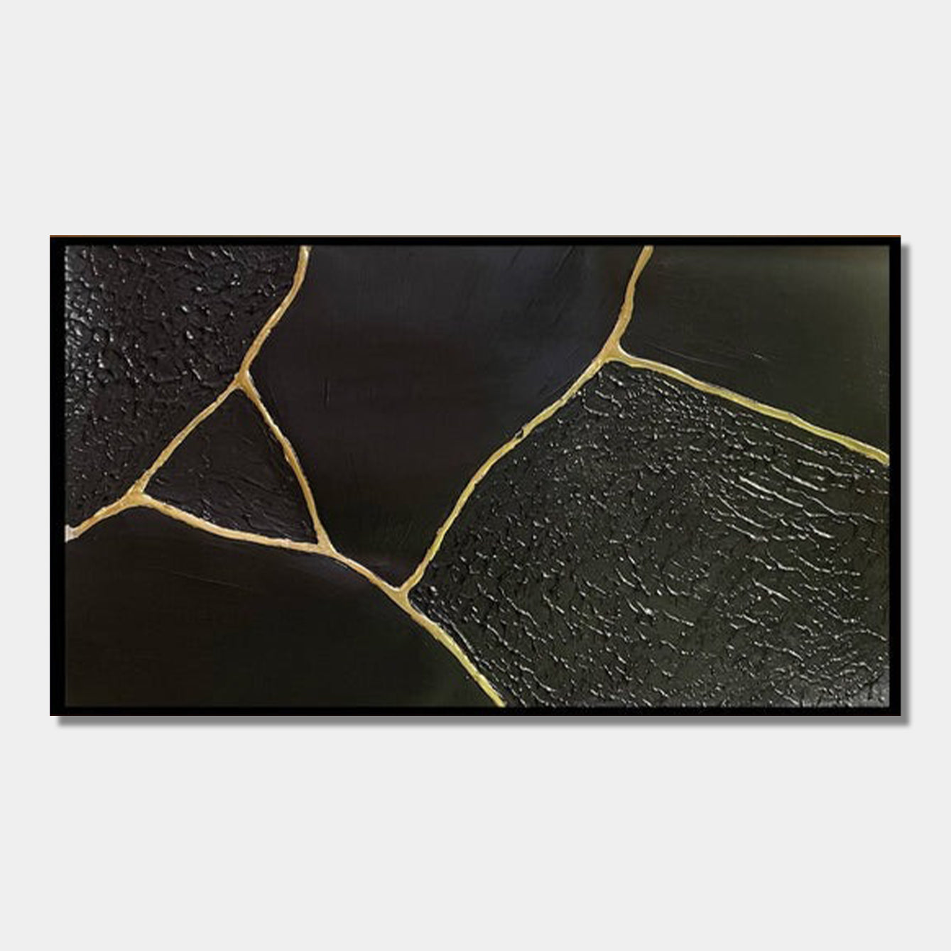 Golden Veins Abstract