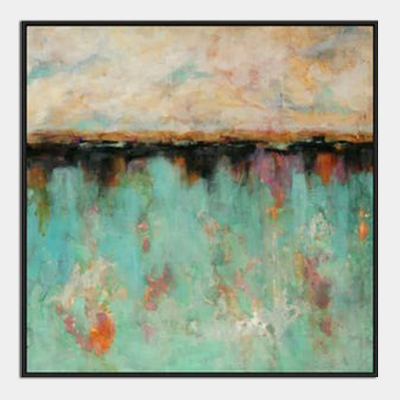 Green Awakening – Turquoise Wall Art