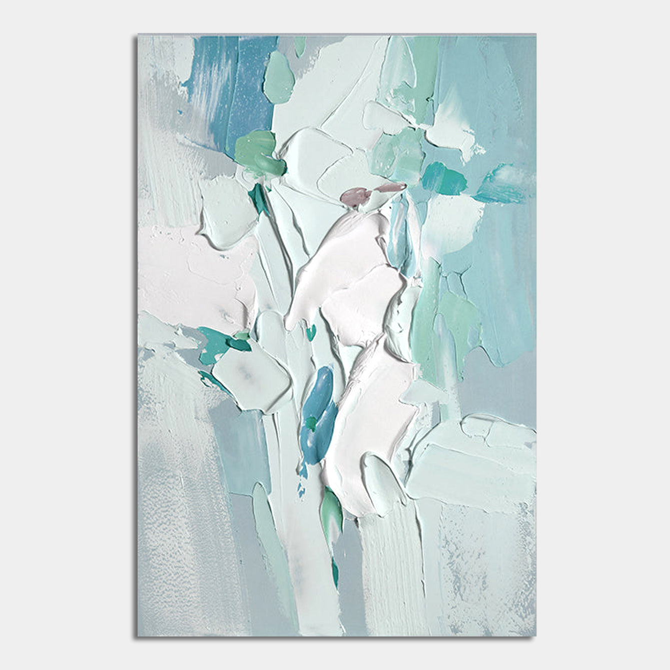 Icy Serenity Abstract Painting