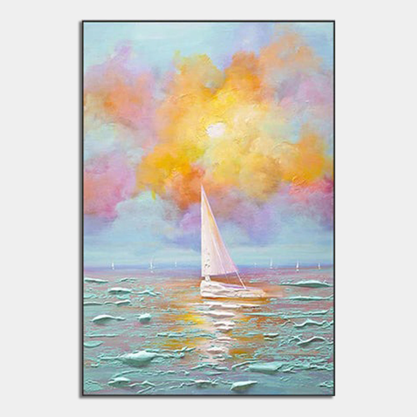 Let Us Set Sail – Sunset Canvas Abstract Painting