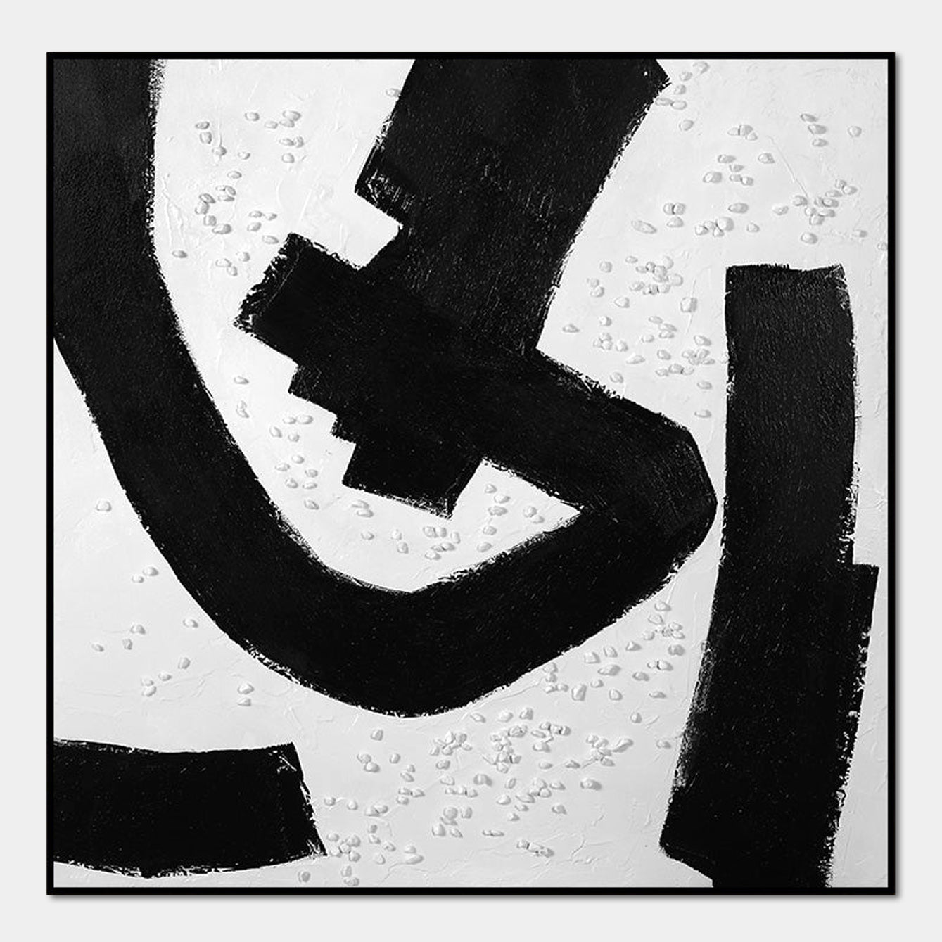 Monochrome Momentum - Abstract Black and White Canvas Art