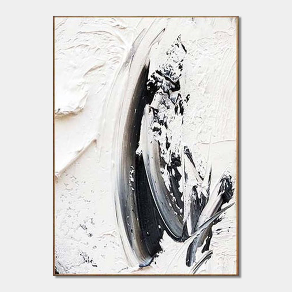 Monochrome Swirl – Modern Abstract Wall Decor in Black and White