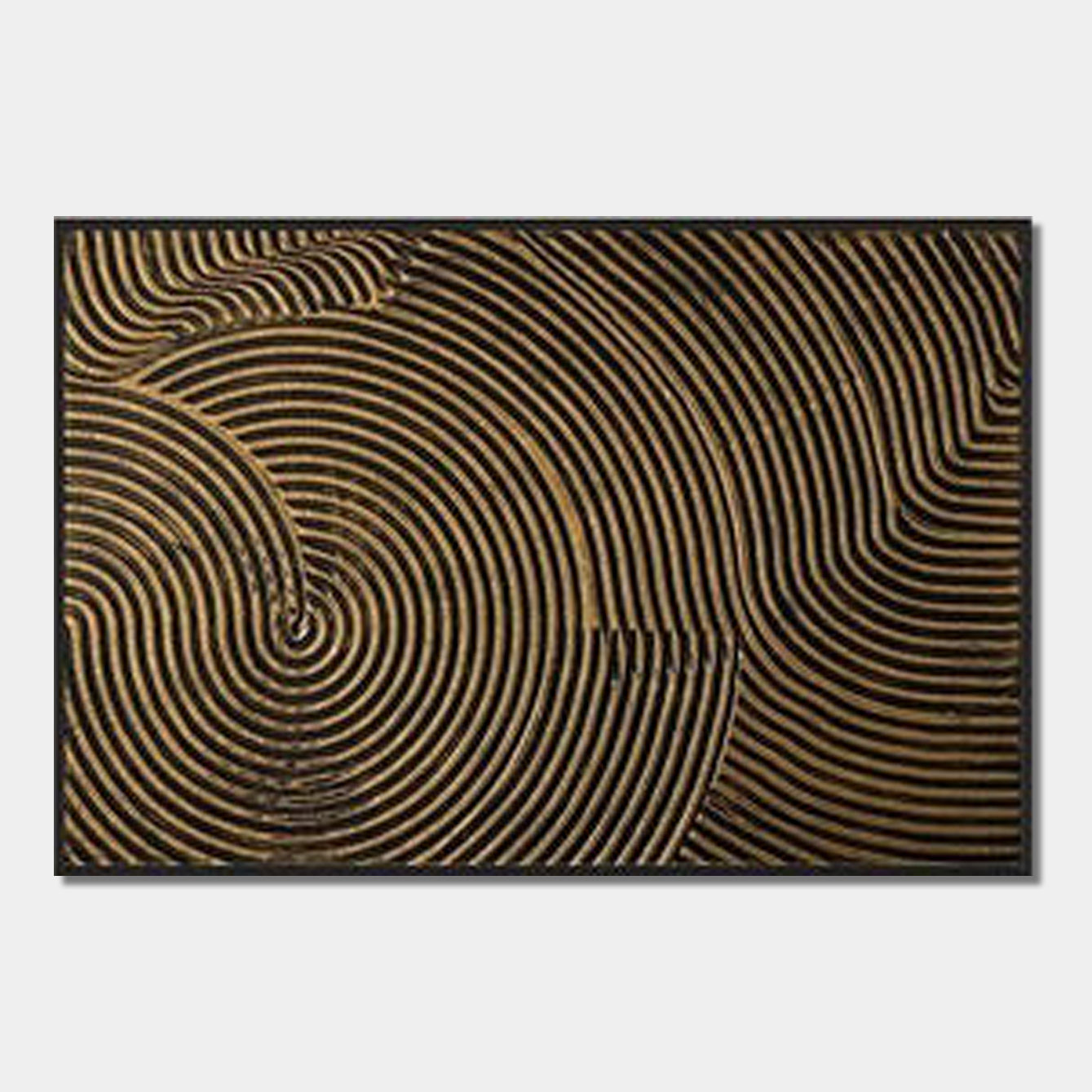 Rhythmic Echoes - Metallic Abstract Canvas Painting