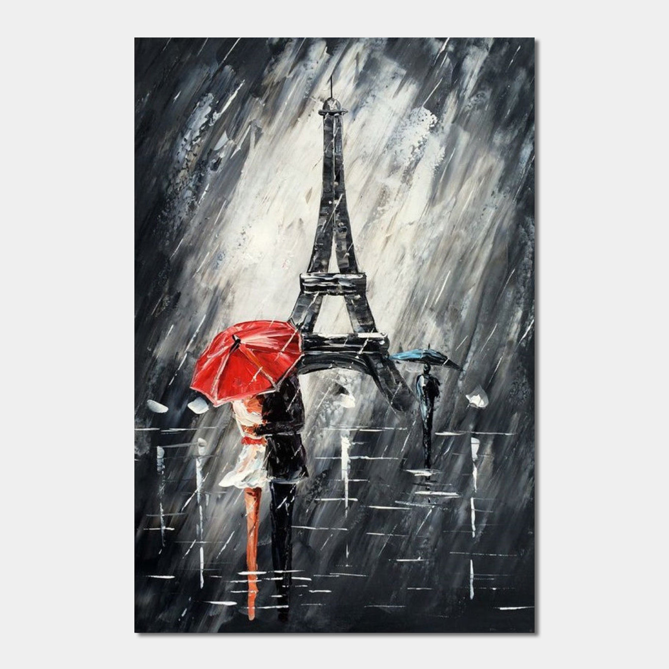 Romance In Paris - Eiffel Tower Painting