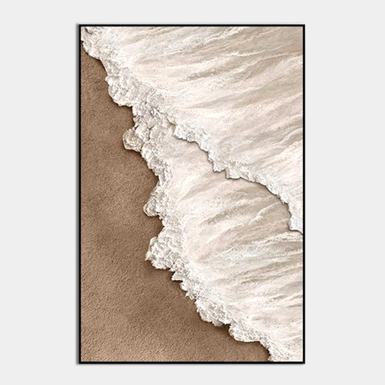 Serenity Shoreline - Abstract Painting of Beach Waves