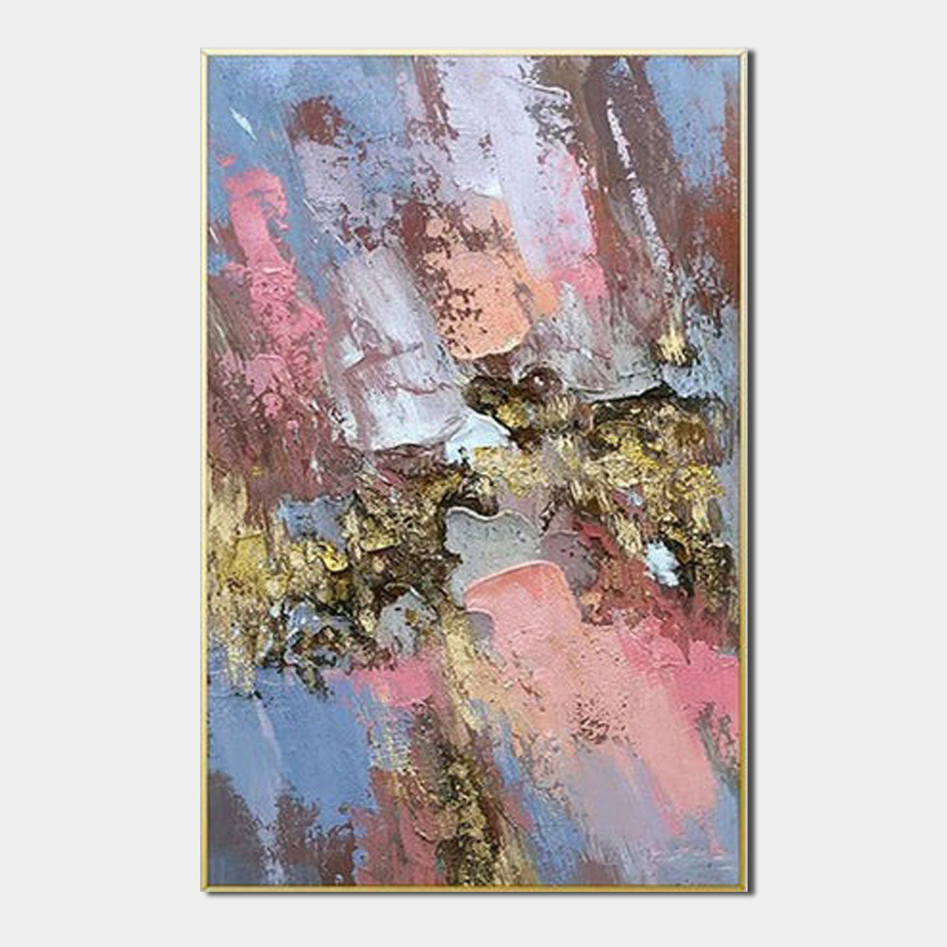 Shadowing – Gold Abstract Wall Art