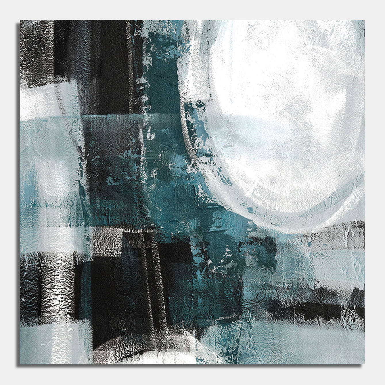 Teal Serenity in Abstract