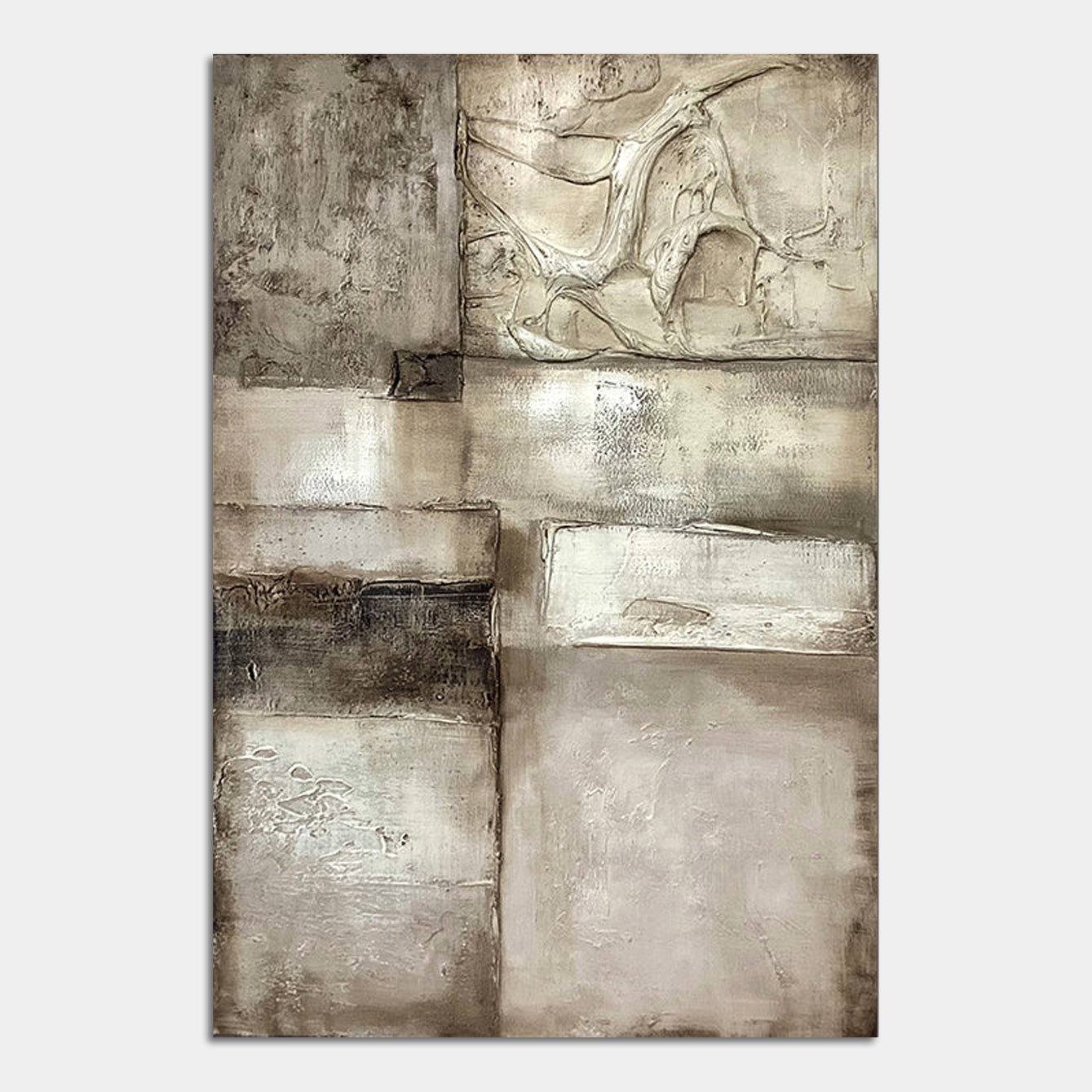 Textured Geometry Abstract Canvas