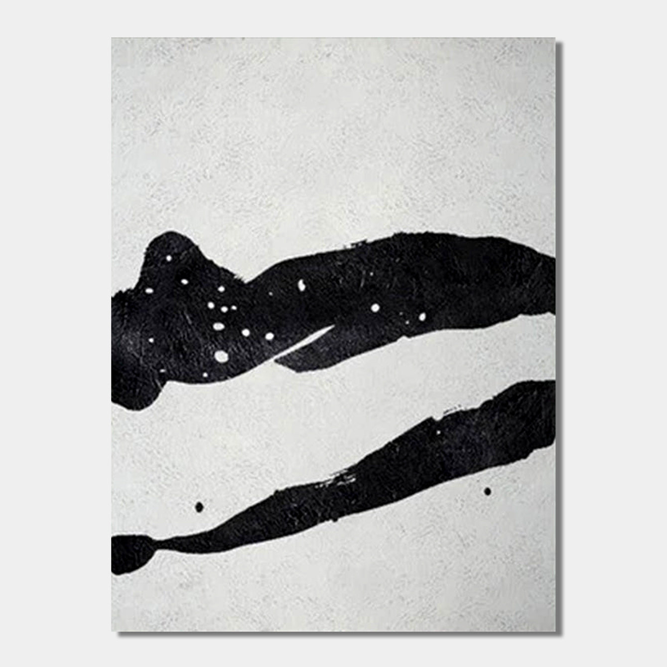 Versatility - Black and White Abstract Painting