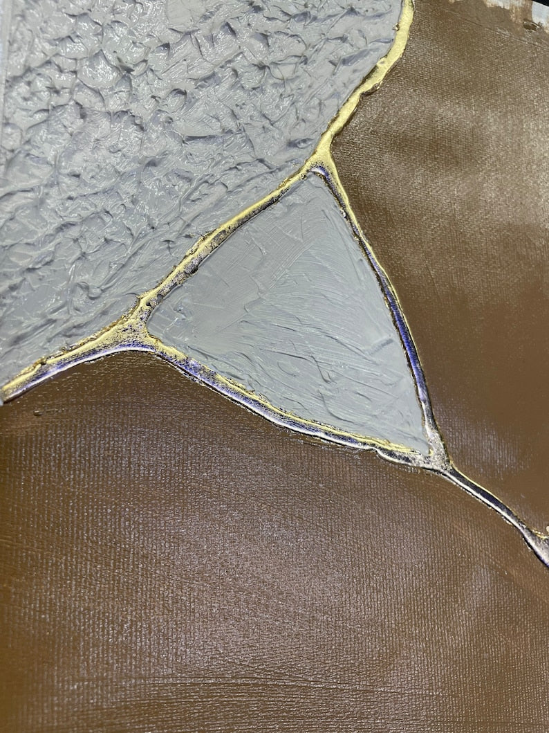 Metallic Geode Canvas