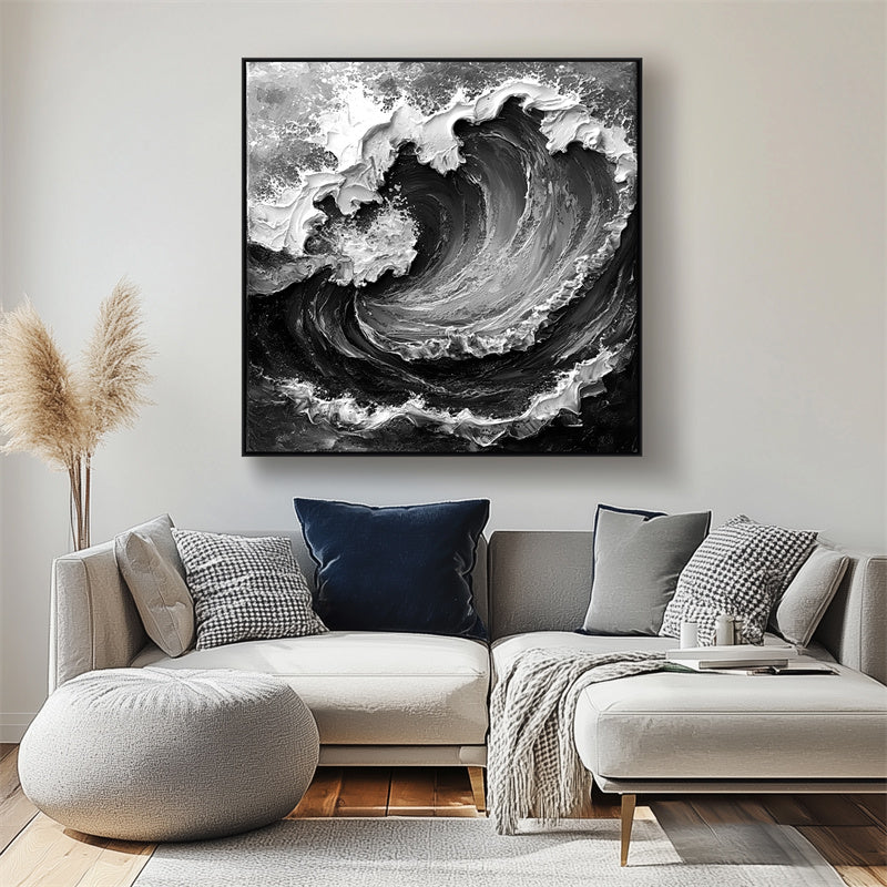 Monochrome Wave: Dynamic Flow-wp240468