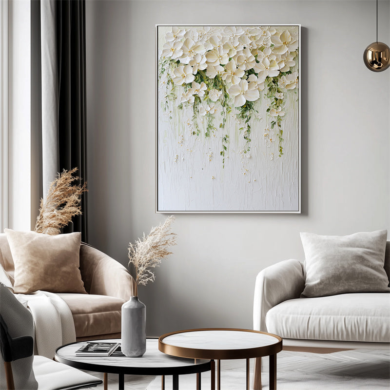 Floral Cascade – Textured Wall Art