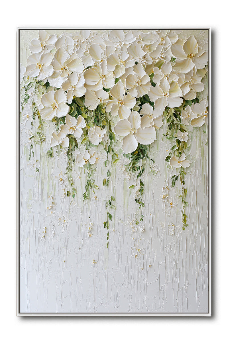 Floral Cascade – Textured Wall Art