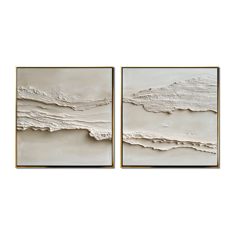 Wabi-Sabi Layers – Textured Canvas Art