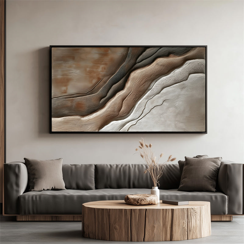 Earth's Harmony Textured Canvas