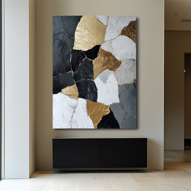 Kintsugi Harmony – Abstract Canvas Art