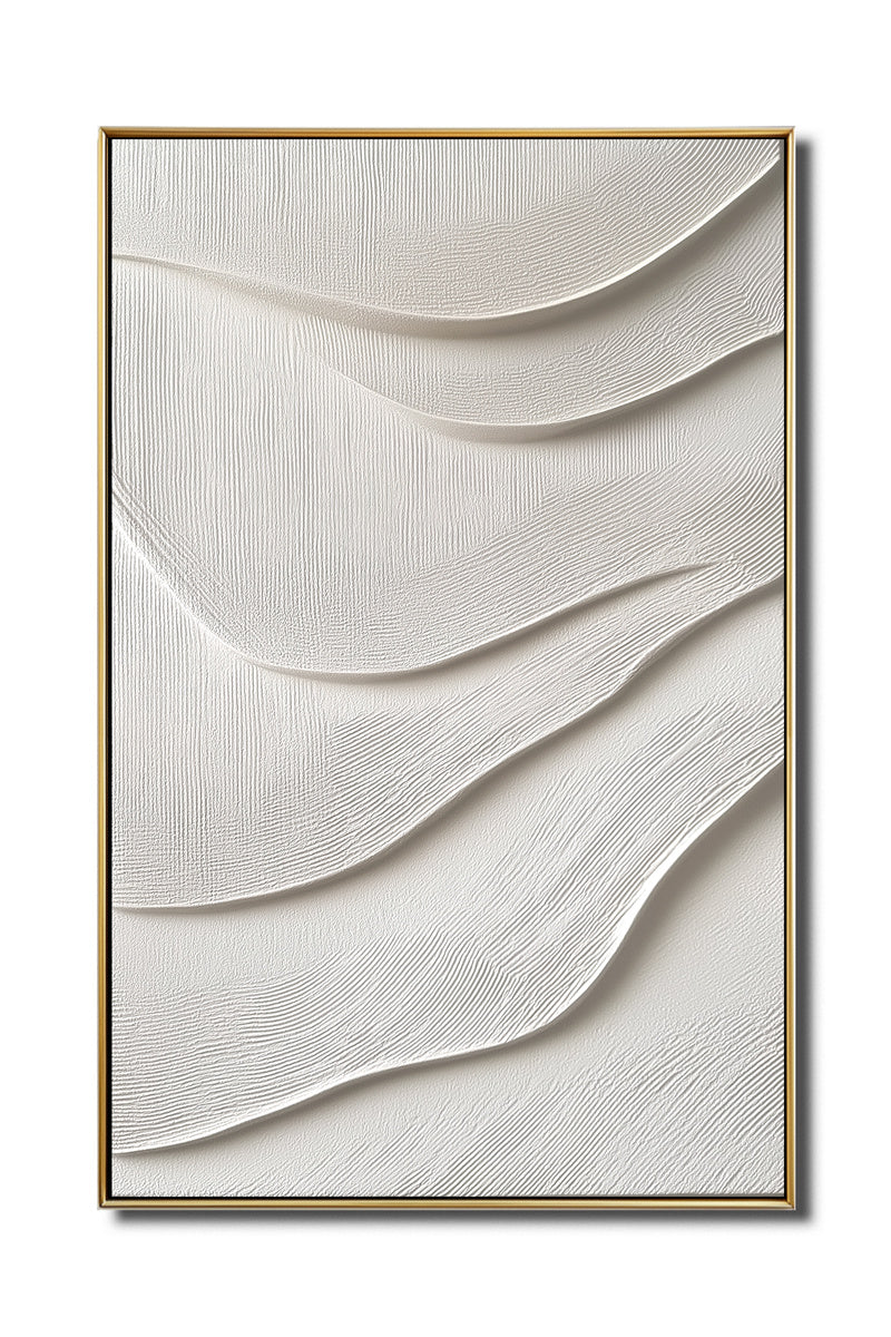 Textured White Wave Wall Art-241278