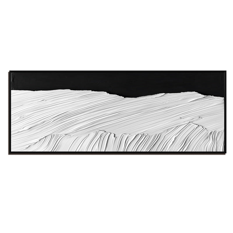 Black & White Horizontal Wave Art-wp241388