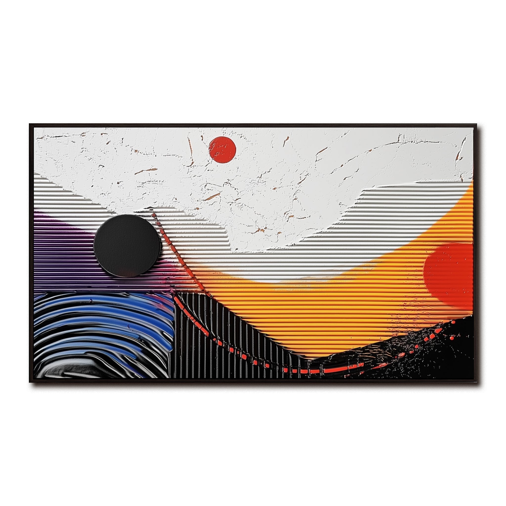 Celestial Waves: Modern Canvas