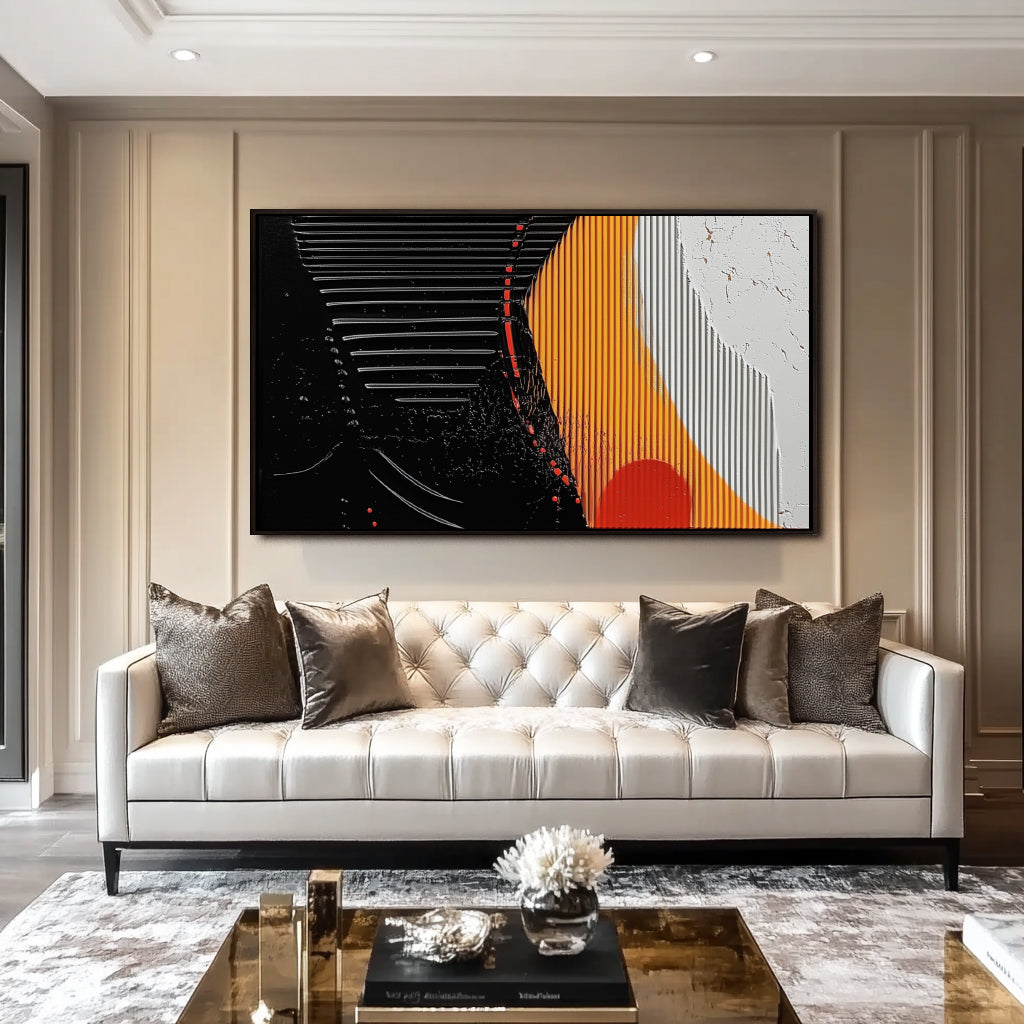 Bold Contrast Abstract Canvas