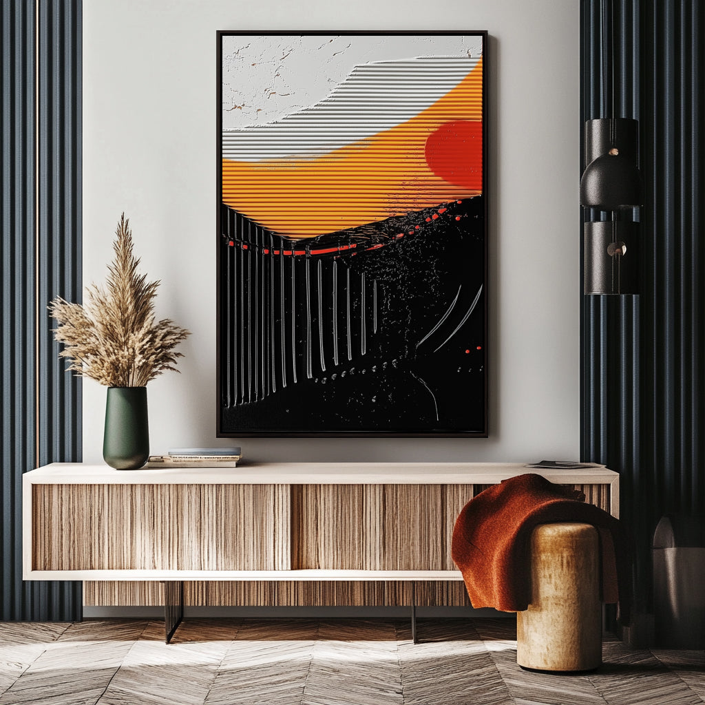 Bold Contrast Abstract Canvas