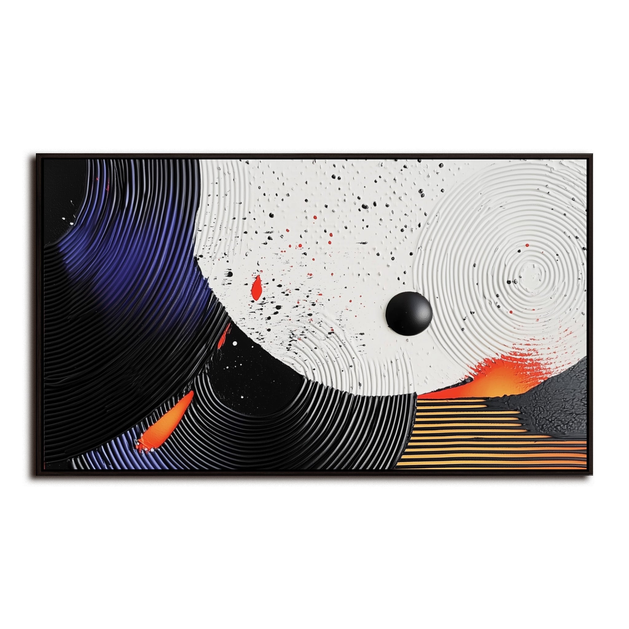 Abstract Textures Horizontal Horizontal Abstract Textured Canvas - Cosmic Oil Painting with ...