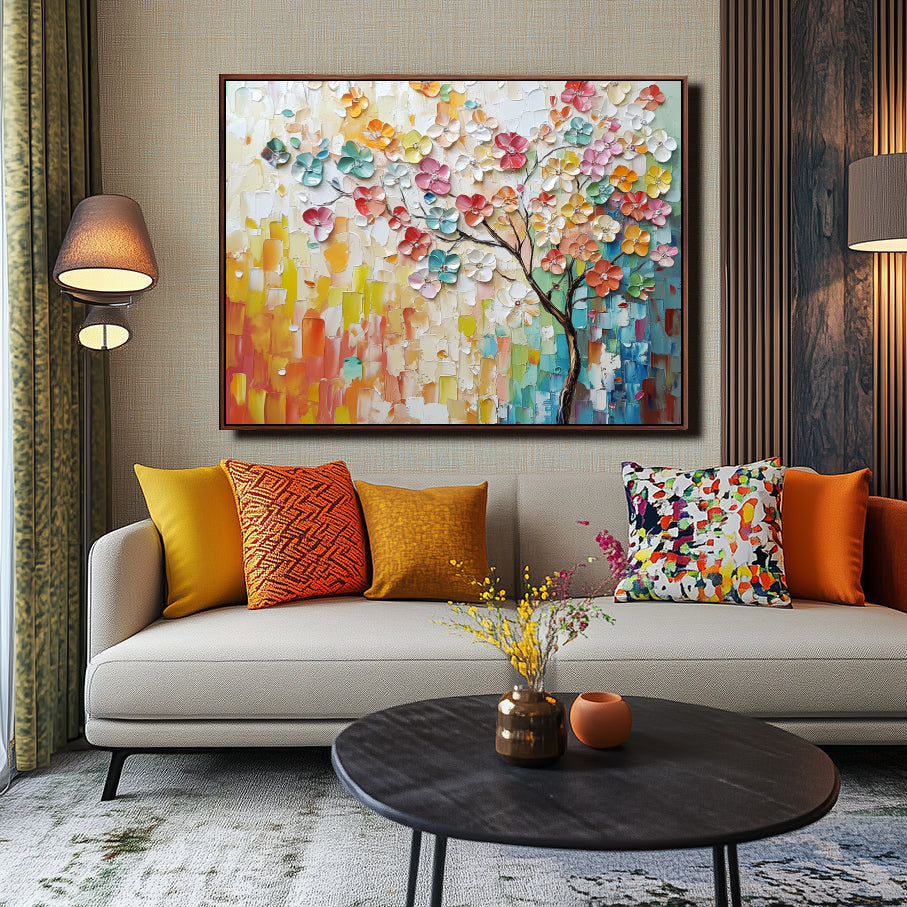 Blossom Radiance – Textured Canvas Art