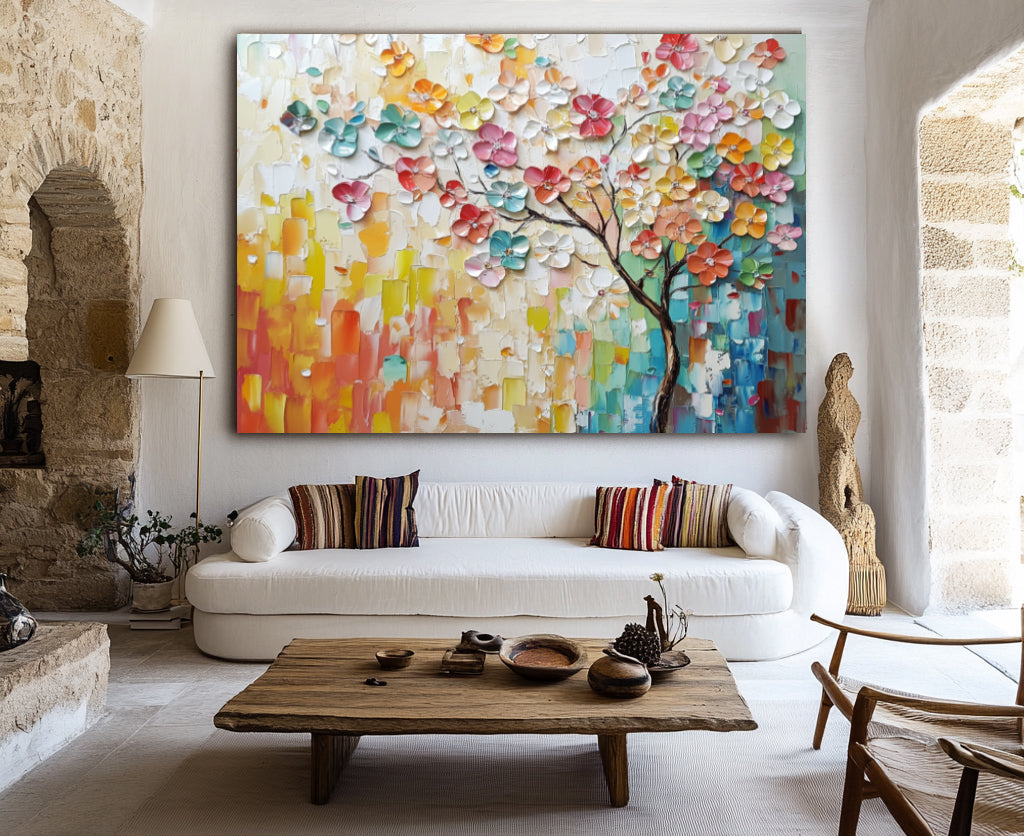 Blossom Radiance – Textured Canvas Art