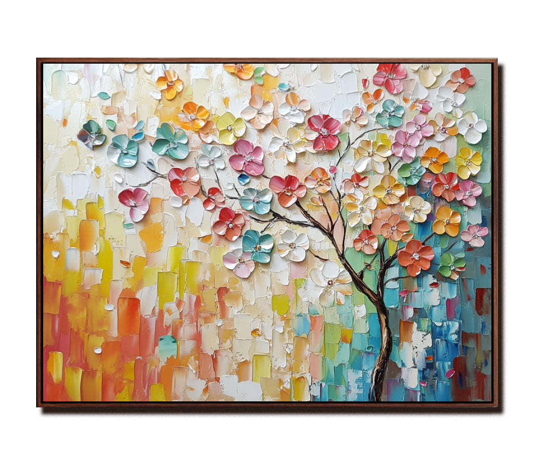 Blossom Radiance – Textured Canvas Art