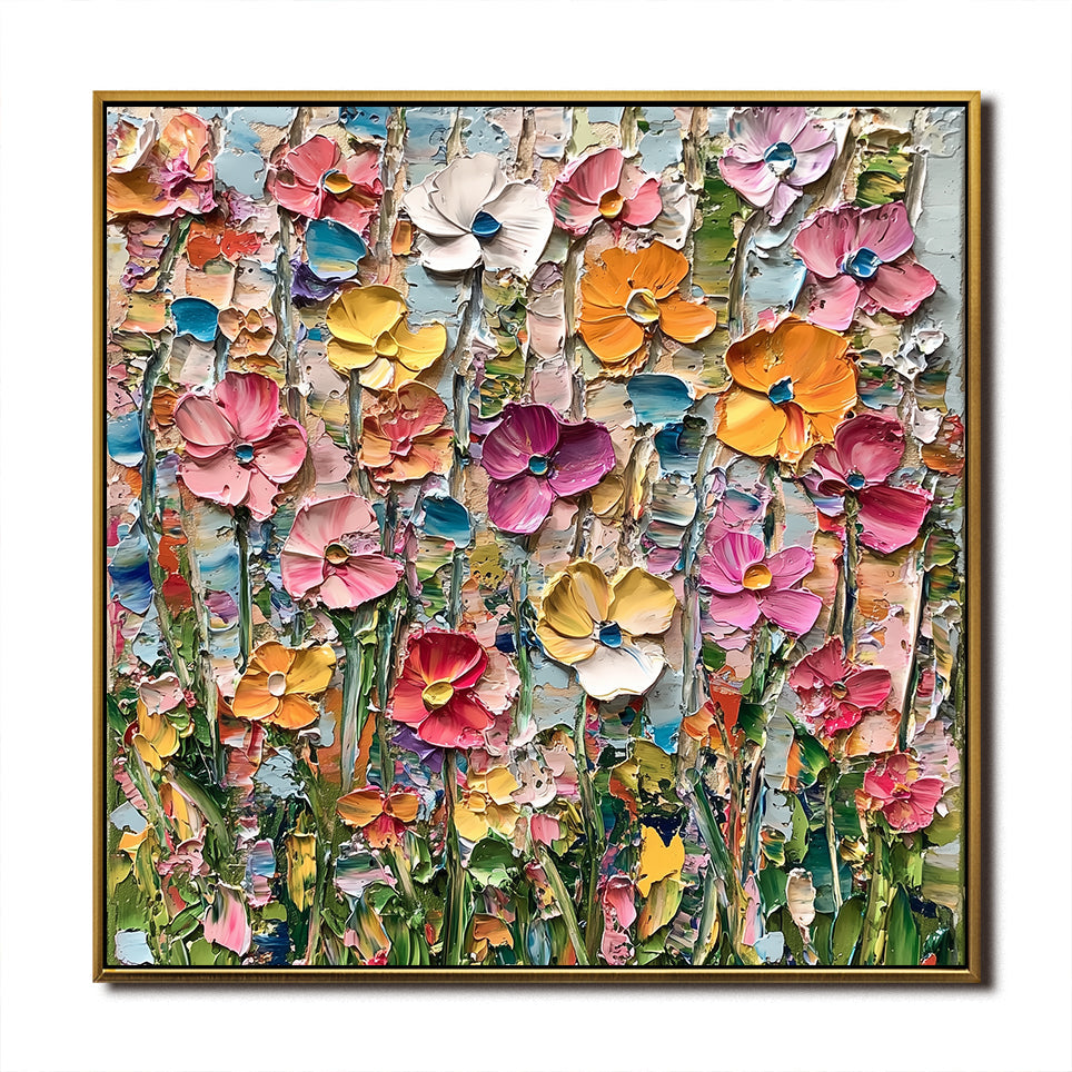 Colorful Floral Meadow Canvas-wp241918