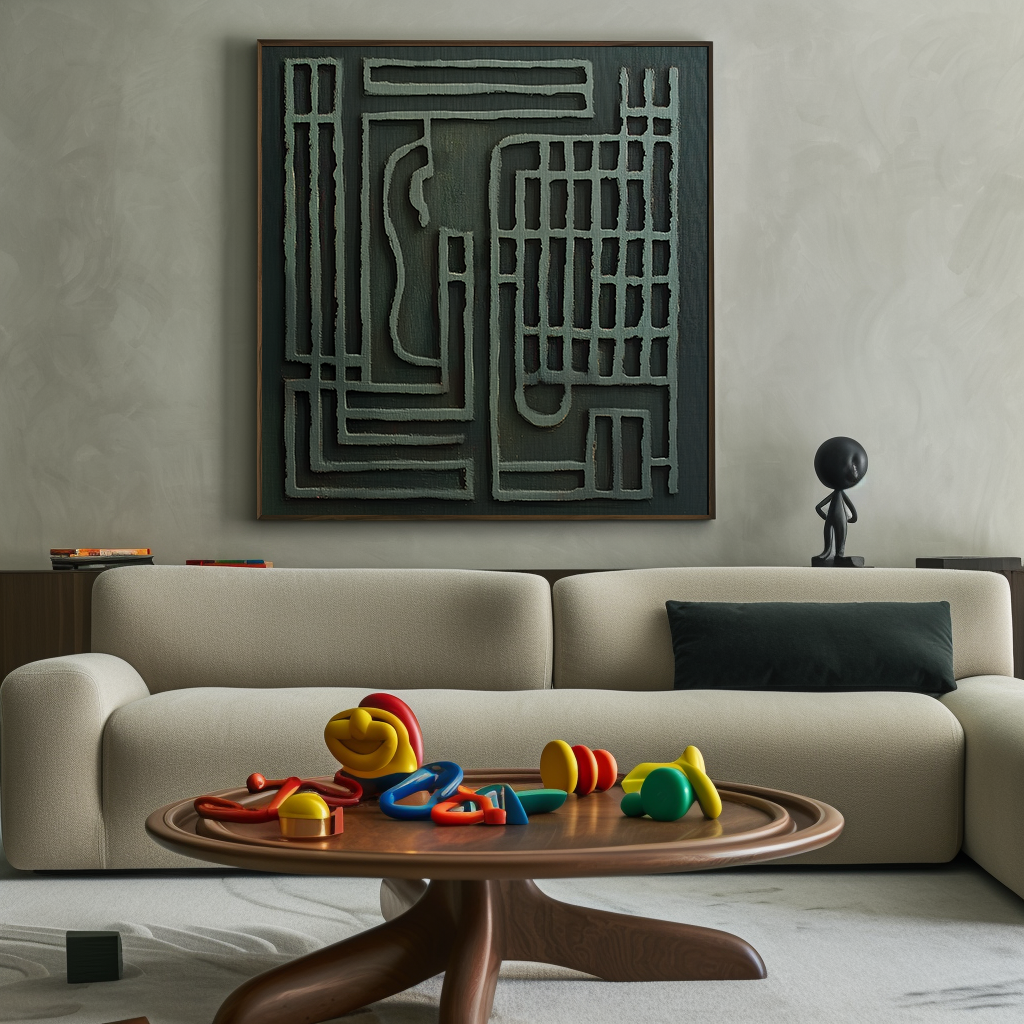 Urban Maze -Geometric Textured Art