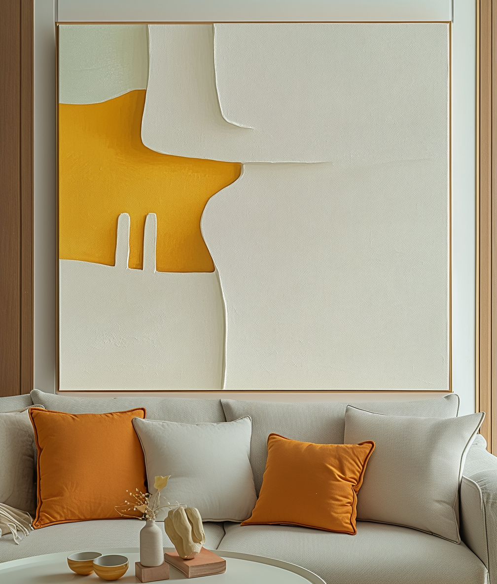 Golden Glow Minimalist Wall Art