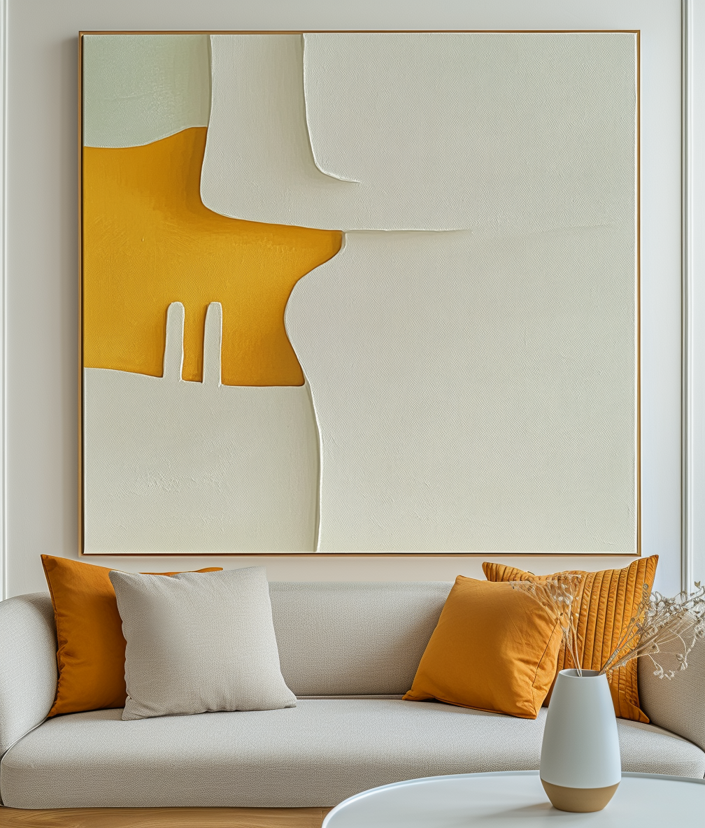 Golden Glow Minimalist Wall Art