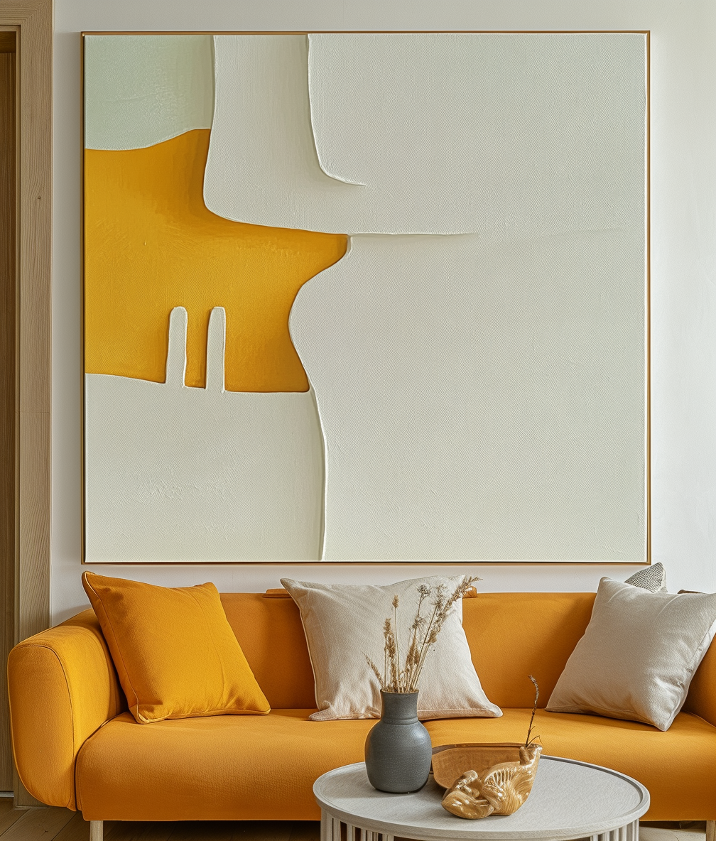 Golden Glow Minimalist Wall Art