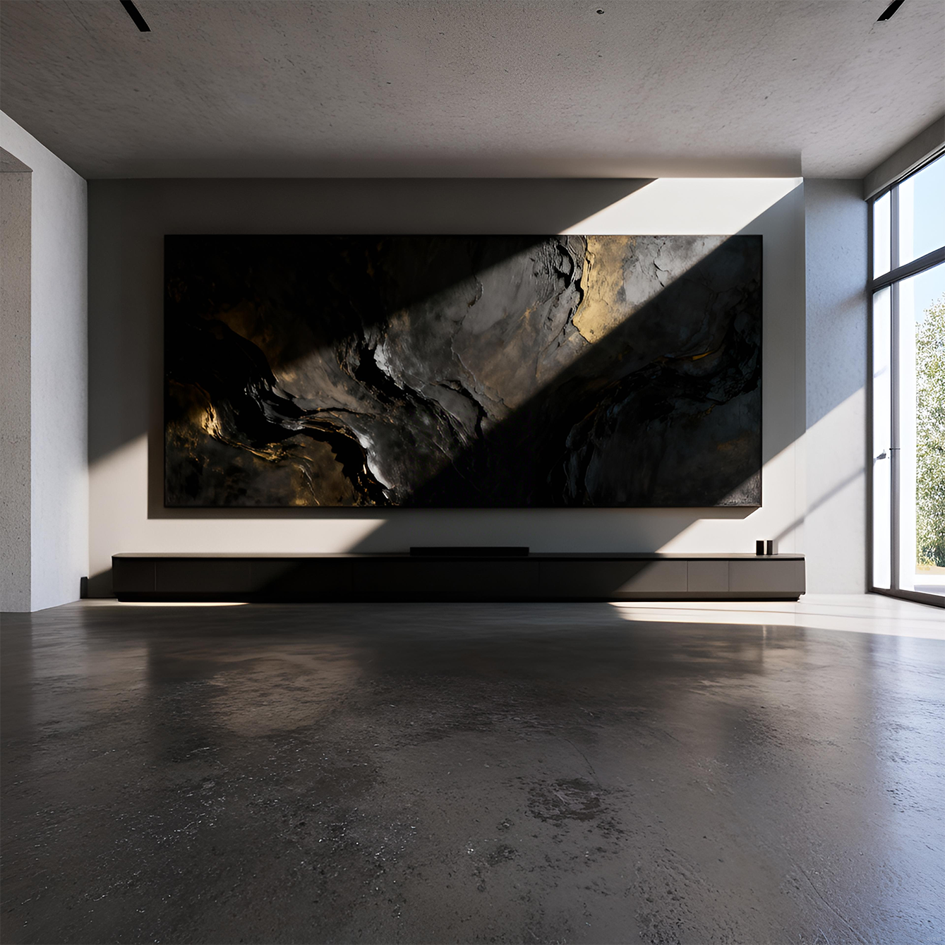 Abstract Wabi Texture Black time