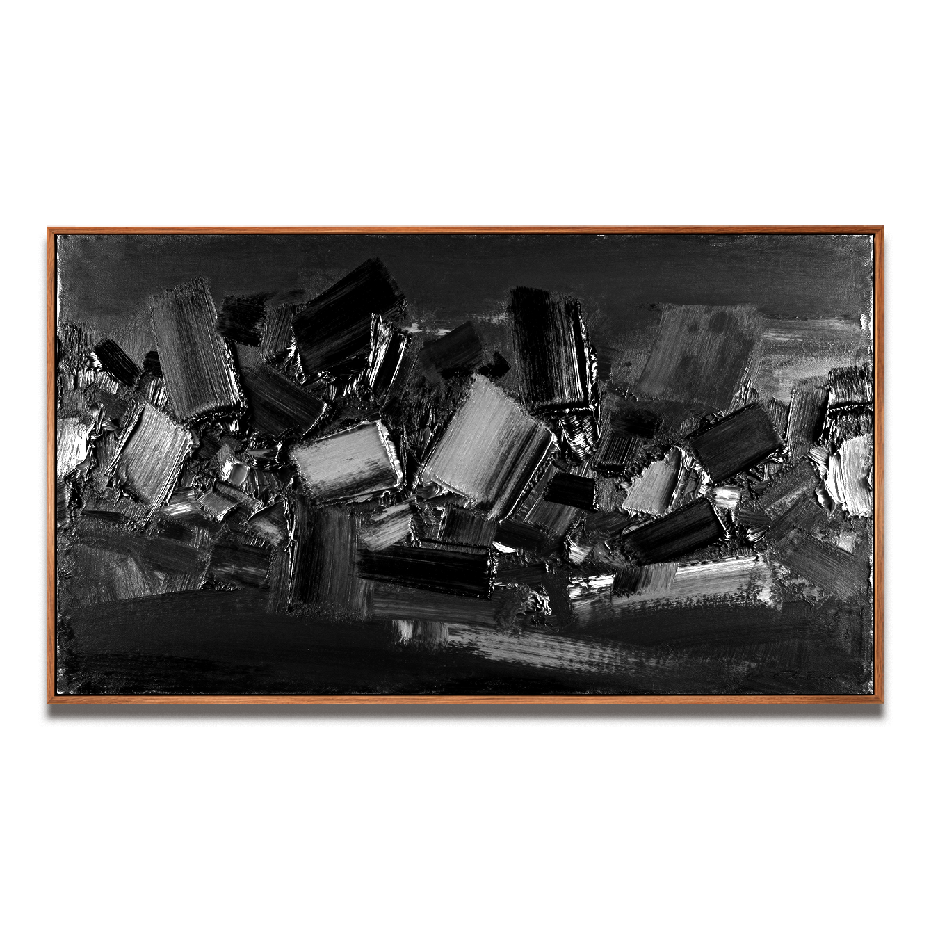 Abstract Wabi Texture Black time AG067