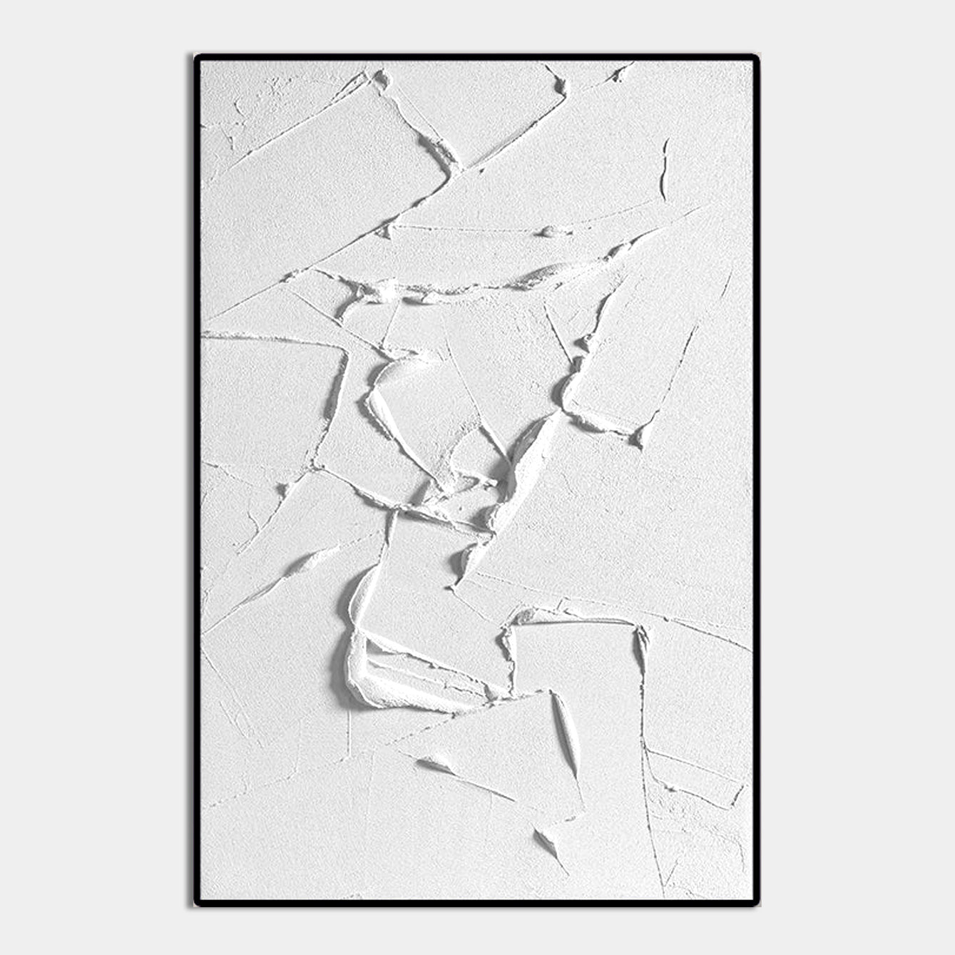 White Serenity: Abstract Texture Art