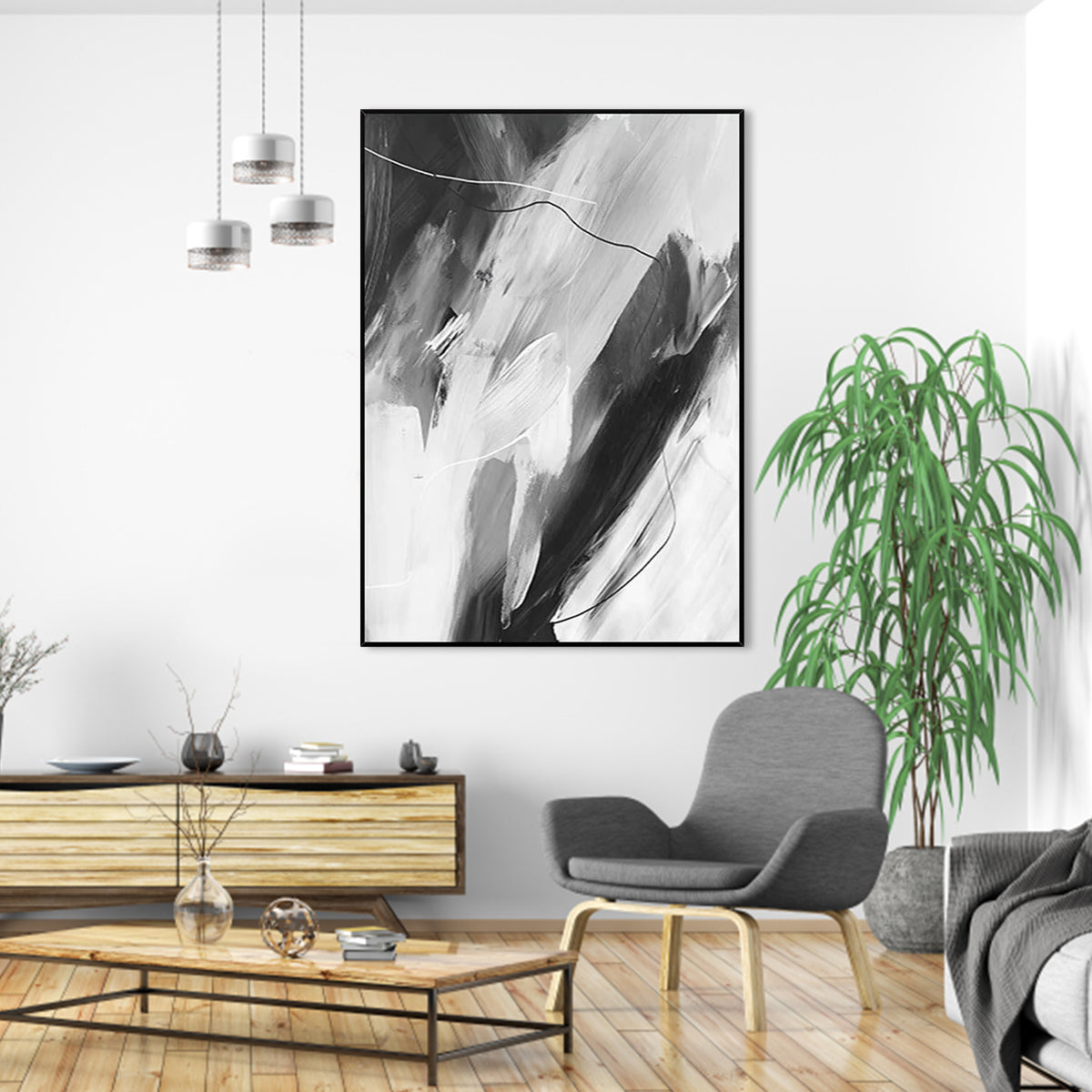Black and Gray Style Art