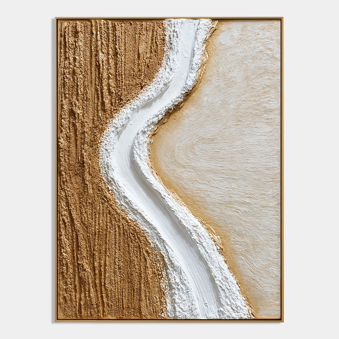 Neutral textured abstract wall art with minimalist design